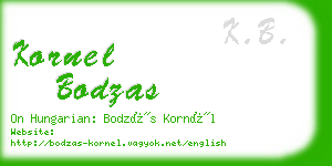 kornel bodzas business card